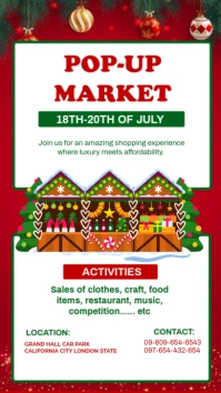 Maximalist Christmas Pop Up Market Template Design Instagram Story Indaba yaku-Instagram
