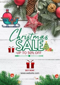 Maximalist Christmas Promotion Flyer A6 template
