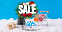 Maximalist Christmas Sale Facebook Event Cover template