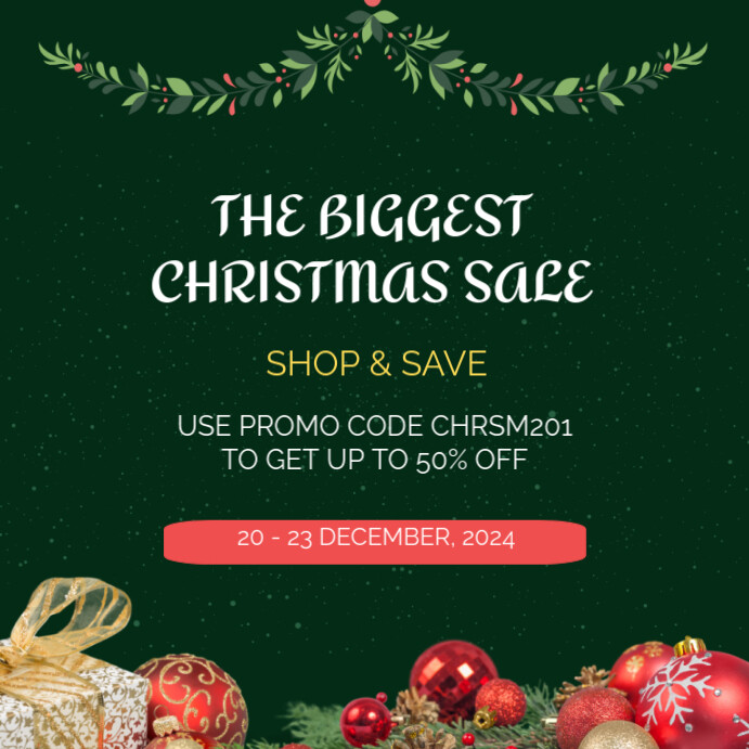 Plantilla de Maximalist Christmas Sale Instagram Post | PosterMyWall