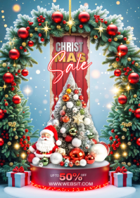 Maximalist Christmas Sale Template A3