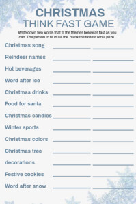 Branco Christmas Game Poster Template