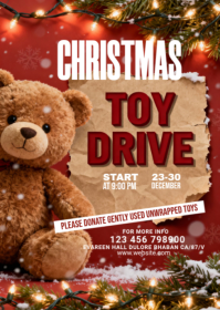 Maximalist  Christmas Toy Drive A6 template