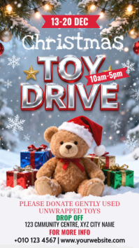 Maximalist Christmas Toy Drive Facebook Story template