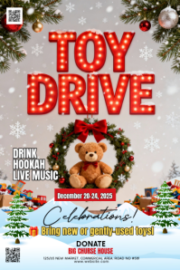 Maximalist Christmas Toy Drive Tumblr Graphic template