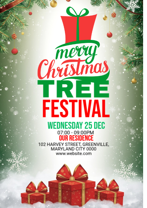 Copy of Maximalist Christmas Tree Festival A1 | PosterMyWall
