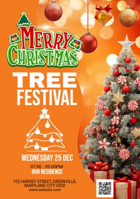 Copy of Maximalist Christmas Tree Festival A2 | PosterMyWall
