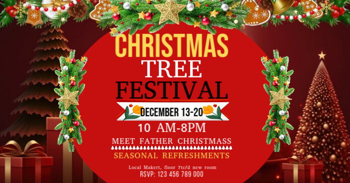 Copy of Maximalist Christmas Tree Festival Facebook Shared Image ...