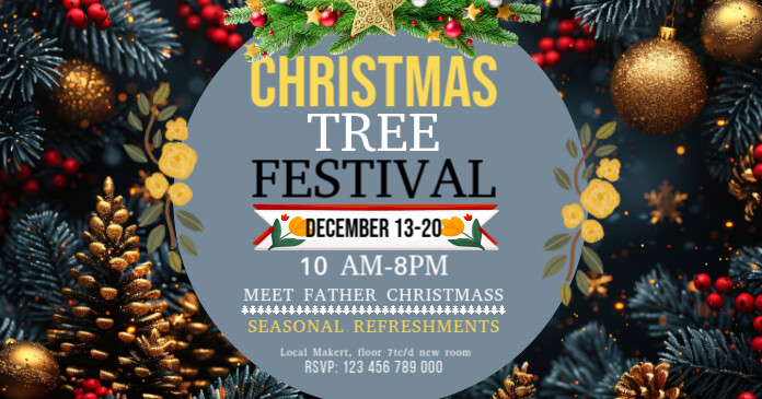 Copy of Maximalist Christmas Tree Festival Facebook Shared Image ...