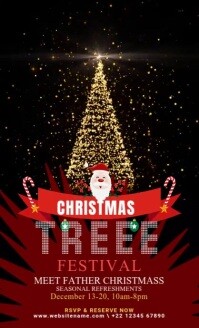 Maximalist Christmas Tree Festival Flyer Us Legal Amerikansk lov template