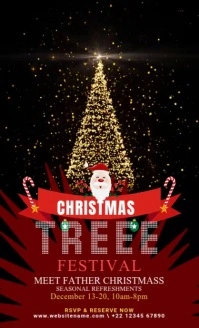 Maximalist Christmas Tree Festival Flyer Us Legal template