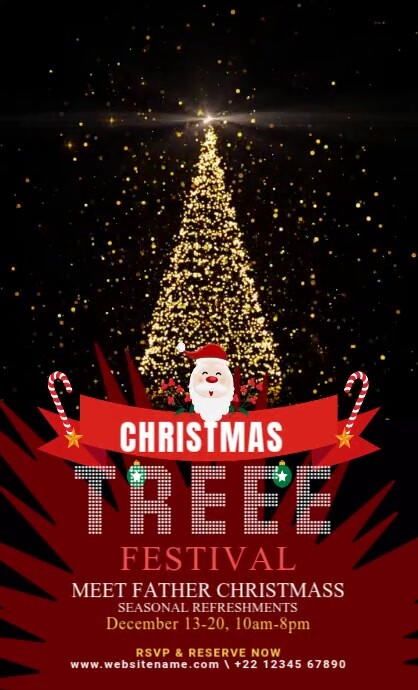Copy of Maximalist Christmas Tree Festival Flyer Us Legal | PosterMyWall