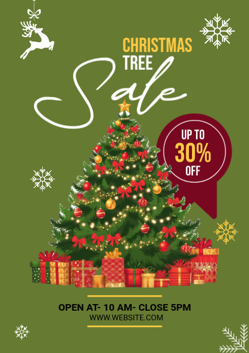 Copy of Maximalist Christmas Tree Sale Ad A2 | PosterMyWall