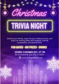 Maximalist Christmas Trivia Night A5 template