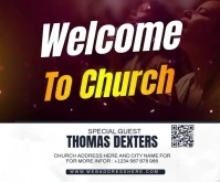 Maximalist Chuch Invitation Medium Rectangle template