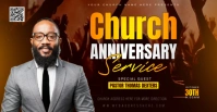 Maximalist Church Anniversary Service Facebook Event Cover Facebook-gebeurtenisomslag template