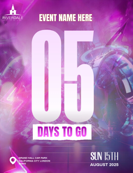 Copy of Maximalist Church Countdown Invitation Templates Design Flyer ...