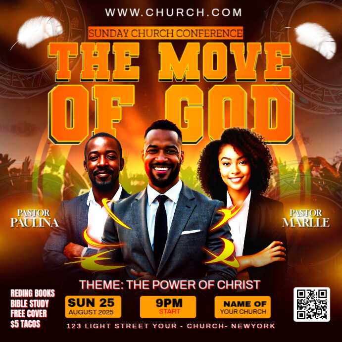 Maximalist Church Flyer Design Instagram Post Template | PosterMyWall