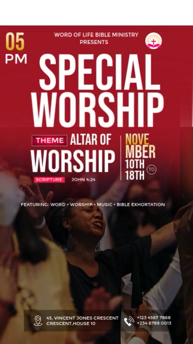 Maximalist Church Flyer  Instagram Story template