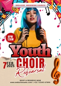 Maximalist Church Flyer Template A5