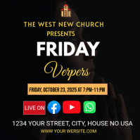 Black Church Event Instagram-bericht Template