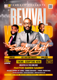 Maximalist Church Revival Event A2 template