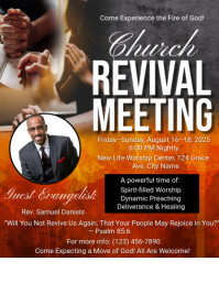 Maximalist  Church Revival Meeting Flyer (us Letter) template