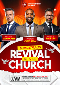 Maximalist Church Revival Service  A4 template