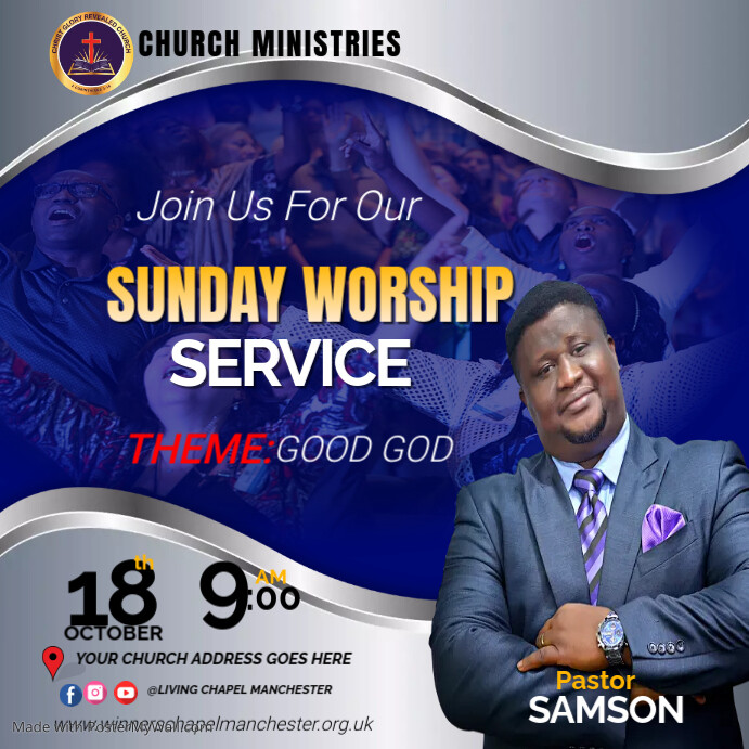 Copy of Maximalist Church Service Instagram Post | PosterMyWall
