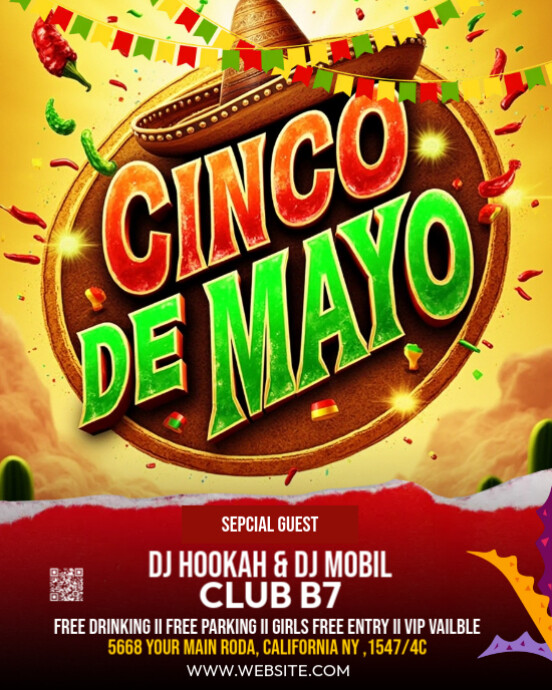 Copy of Maximalist Cinco De Mayo Instagram Portrait | PosterMyWall