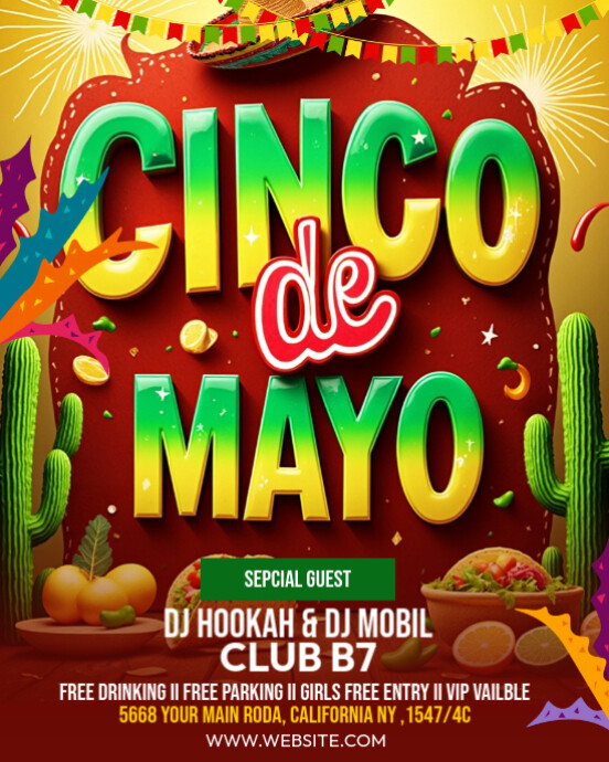 Copy of Maximalist Cinco De Mayo Instagram Portrait | PosterMyWall
