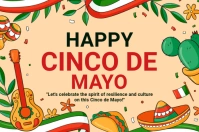 Maximalist Cinco De Mayo  Label template