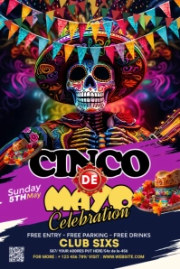 Maximalist Cinco De Mayo Pinterest Graphic template