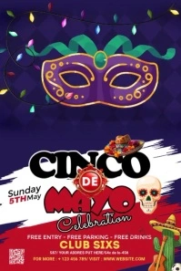 Maximalist Cinco De Mayo Pinterest Graphic template