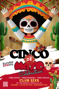 Maximalist Cinco De Mayo Pinterest Graphic template
