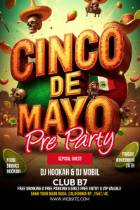 Maximalist Cinco De Mayo  Poster template