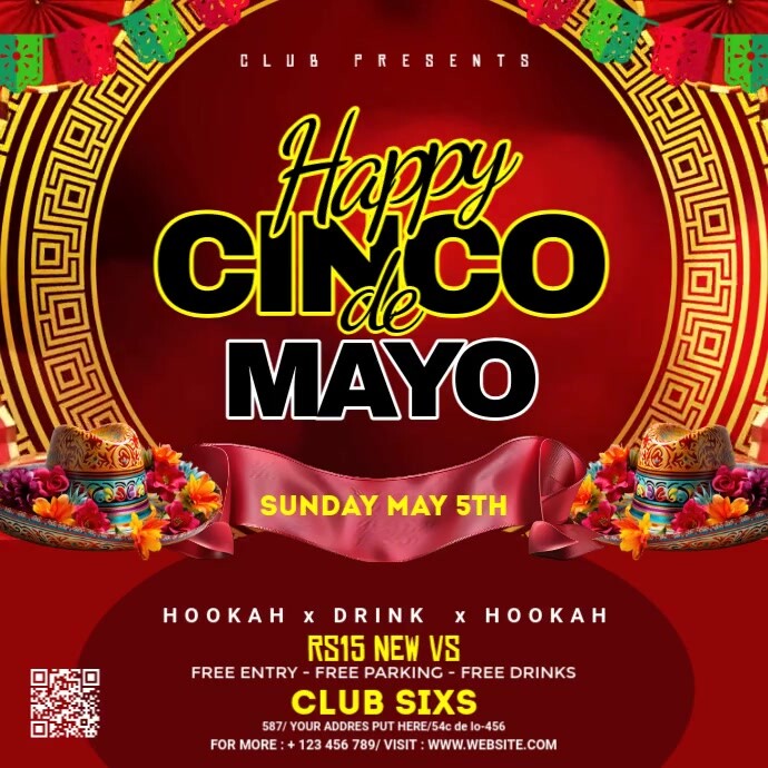 Maximalist Cinco De Mayo Square (1:1) template