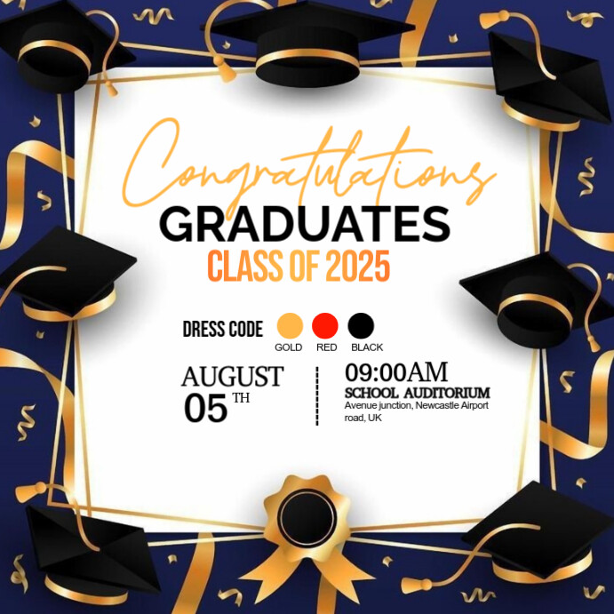 Copy of Maximalist Class Of 2025 Graduation Ceremony Invitation ...