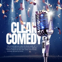 Maximalist Clean Comedy Day Instagram Post template