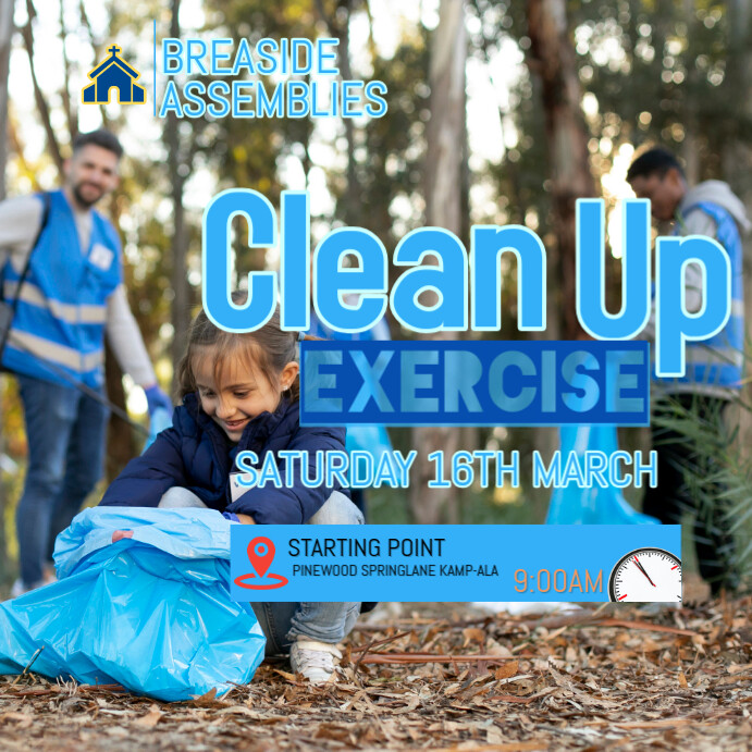 Maximalist Clean Up Exercise Instagram Post template