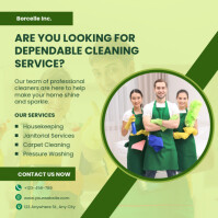 Maximalist Cleaning Service Ad  Instagram Post template