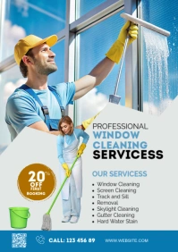 Maximalist Cleaning Service Flyer A1 template