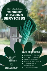 Maximalist Cleaning Service Flyers Banner 4' × 6' template