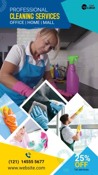 Maximalist Cleaning Services Ad Instagram Story template
