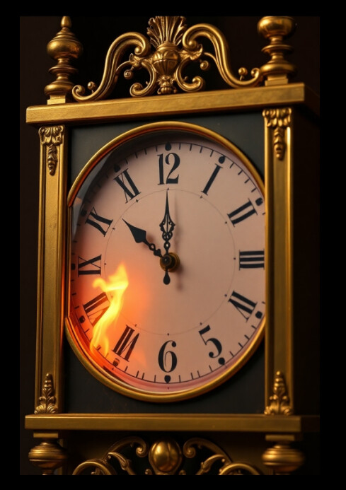 Maximalist Clock Reminder Template  A4