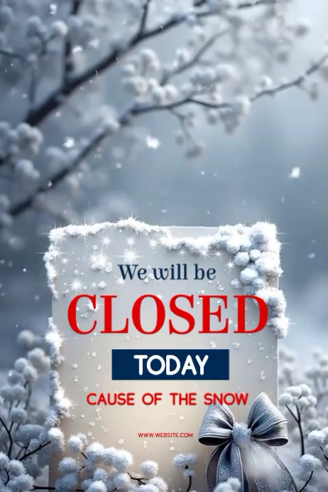 Maximalist Closed For Winter Poster Template | PosterMyWall