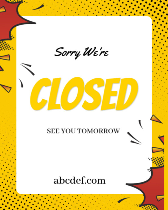 Store Closure Notice Template | PosterMyWall