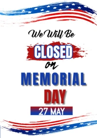 Maximalist Closed Memorial Day  A1 template