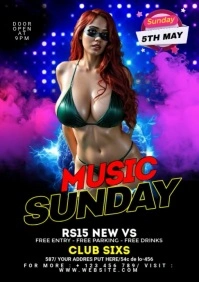 Maximalist Club Party Flyer A2 template