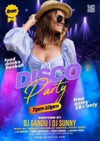 Maximalist Club Party Flyer  A6 template